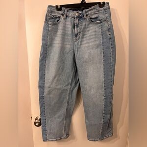 High Waisted Barrel Ankle Jeans